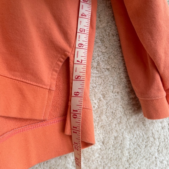 Oak + Fort Sweathshirt Womens One Size Fits All Orange Tops with Side Slit - Picture 5 of 7